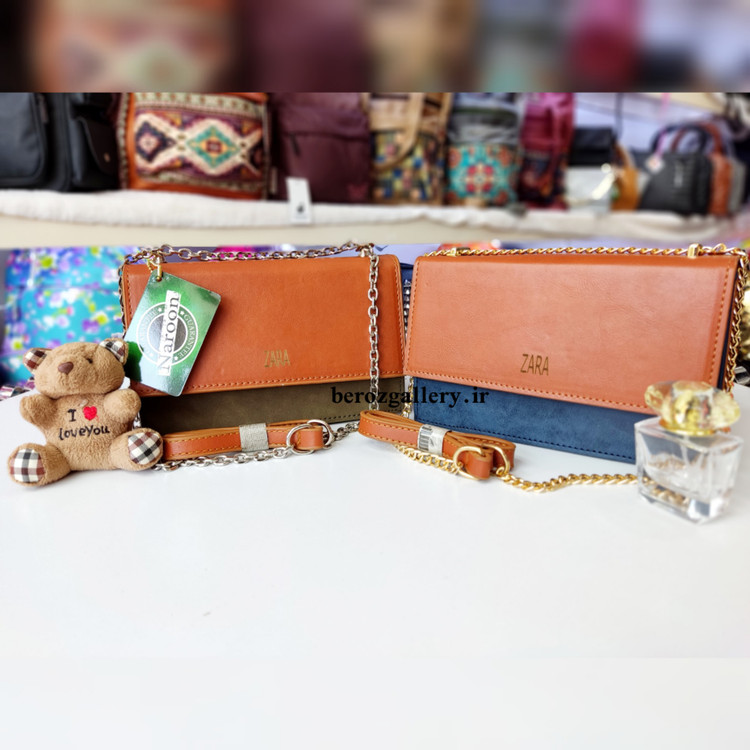 کیف دخترانه ZARA قالبدار و زنجیردار کد ۱۲۲