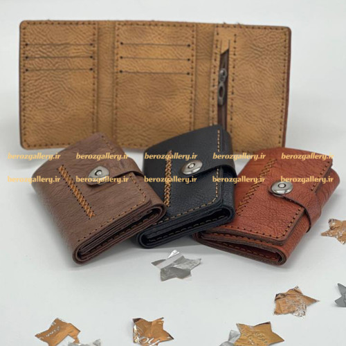 کیف پول جیبی چرم شتر مردانه کد ۱۲۱