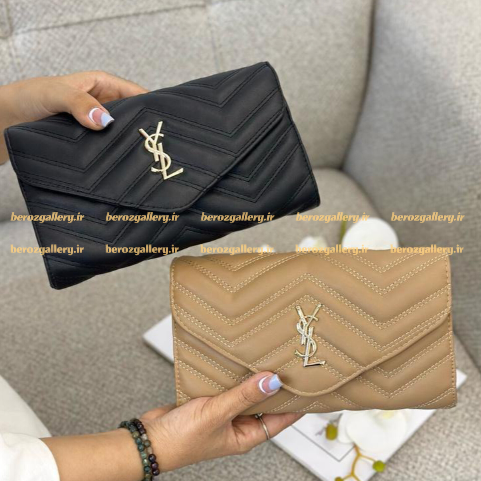 کیف دخترانه گلدوزی شده YSL کد ۱۲۷