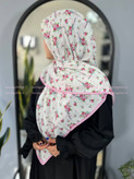 روسری سوپر نخ گلدار قواره ۱۲۰ دخترانه کد ۱۰۰۹