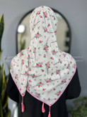 روسری سوپر نخ گلدار قواره ۱۲۰ دخترانه کد ۱۰۰۹
