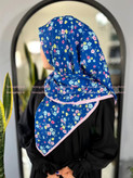 روسری نخی دخترانه گلدار قواره ۱۰۰ کد ۱۰۱۲
