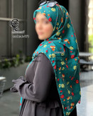 روسری نخی طرح رُزا ستو قواره ۱۴۰ کد ۱۰۱۴