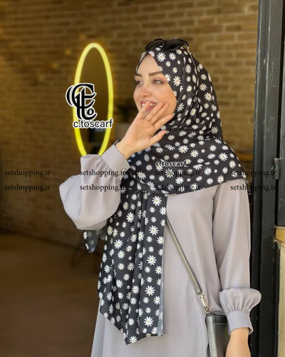 شال نخی دخترانه مدل بابونه کد ۱۰۱۶