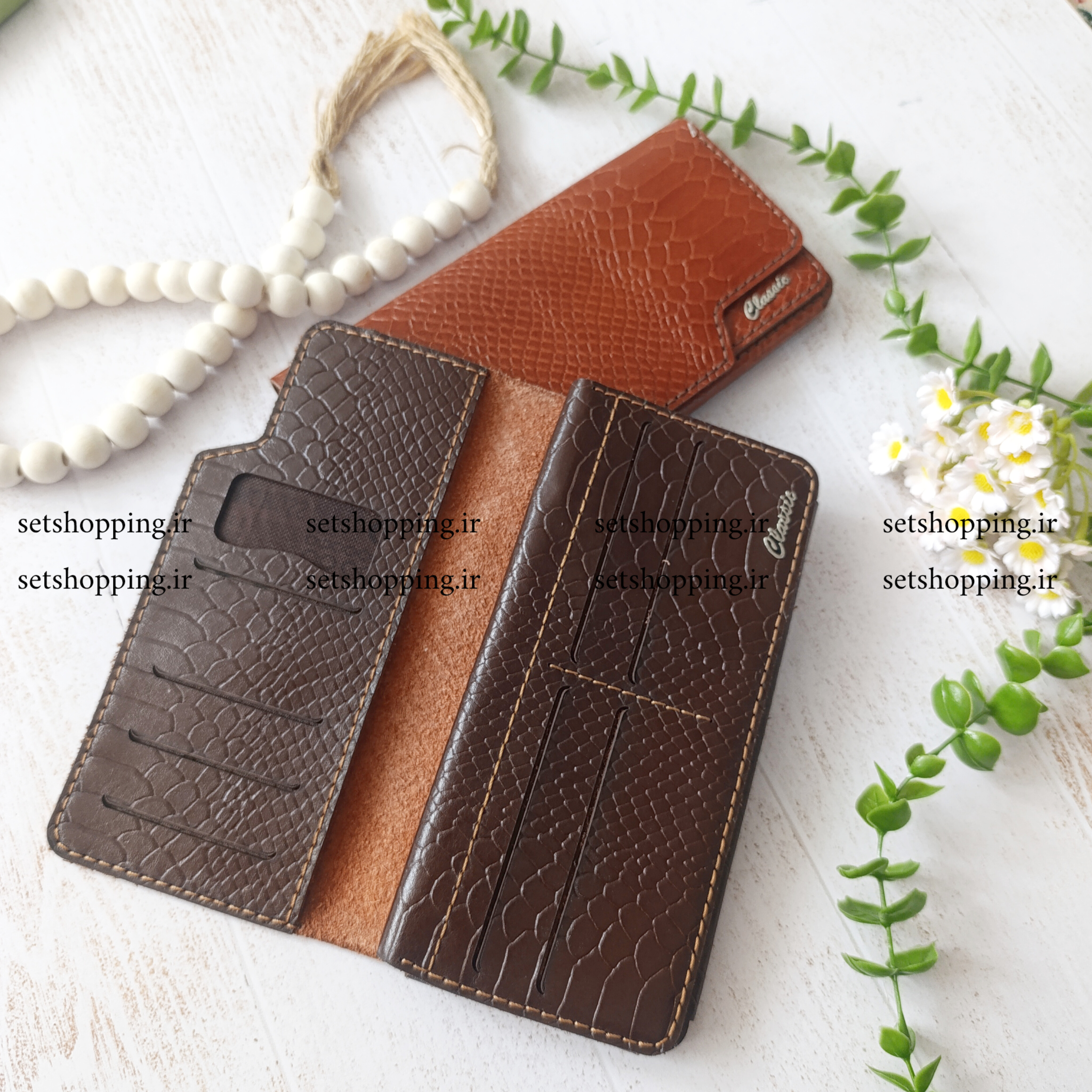 کیف پول مردانه چرم طبیعی گاوی پالتویی کد ۱۵۲