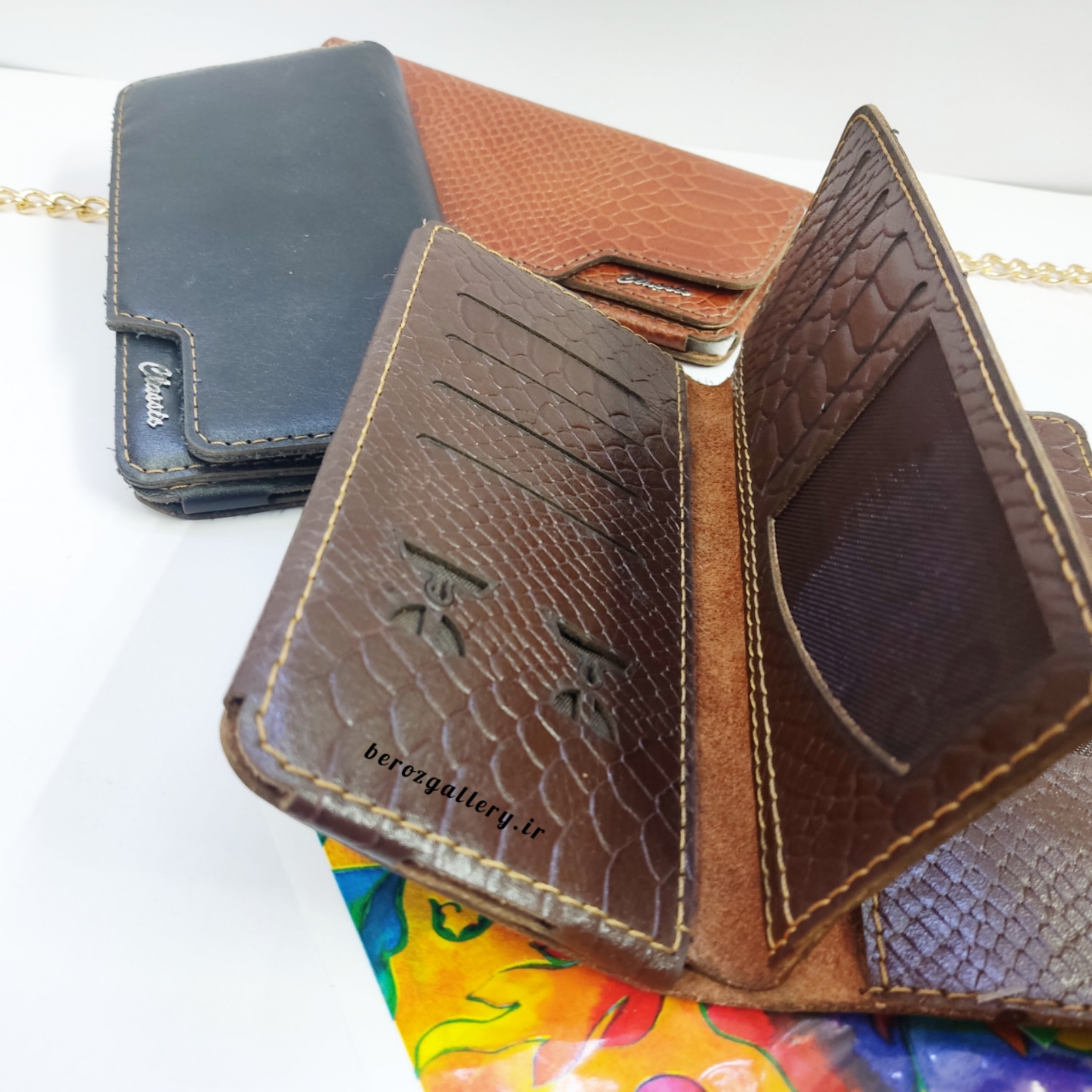 کیف پول مردانه چرم طبیعی گاوی پالتویی کد ۱۵۲