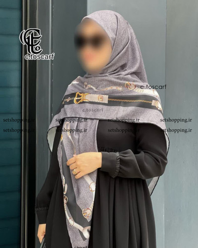 روسری نخی طرح دیانا سیتو قواره ۱۴۰ کد ۱۰۱۹