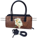 کیف چرم وارداتی زنانه گلدوزی شده کد ۱۶۴