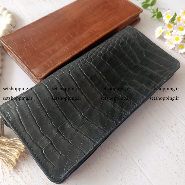 کیف پول و دسته چک چرم طبیعی کد ۱۸۹