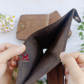 کیف پول جیبی مردانه چرم شتری کد ۲۵۹