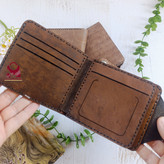 کیف پول جیبی مردانه چرم شتری کد ۲۵۹