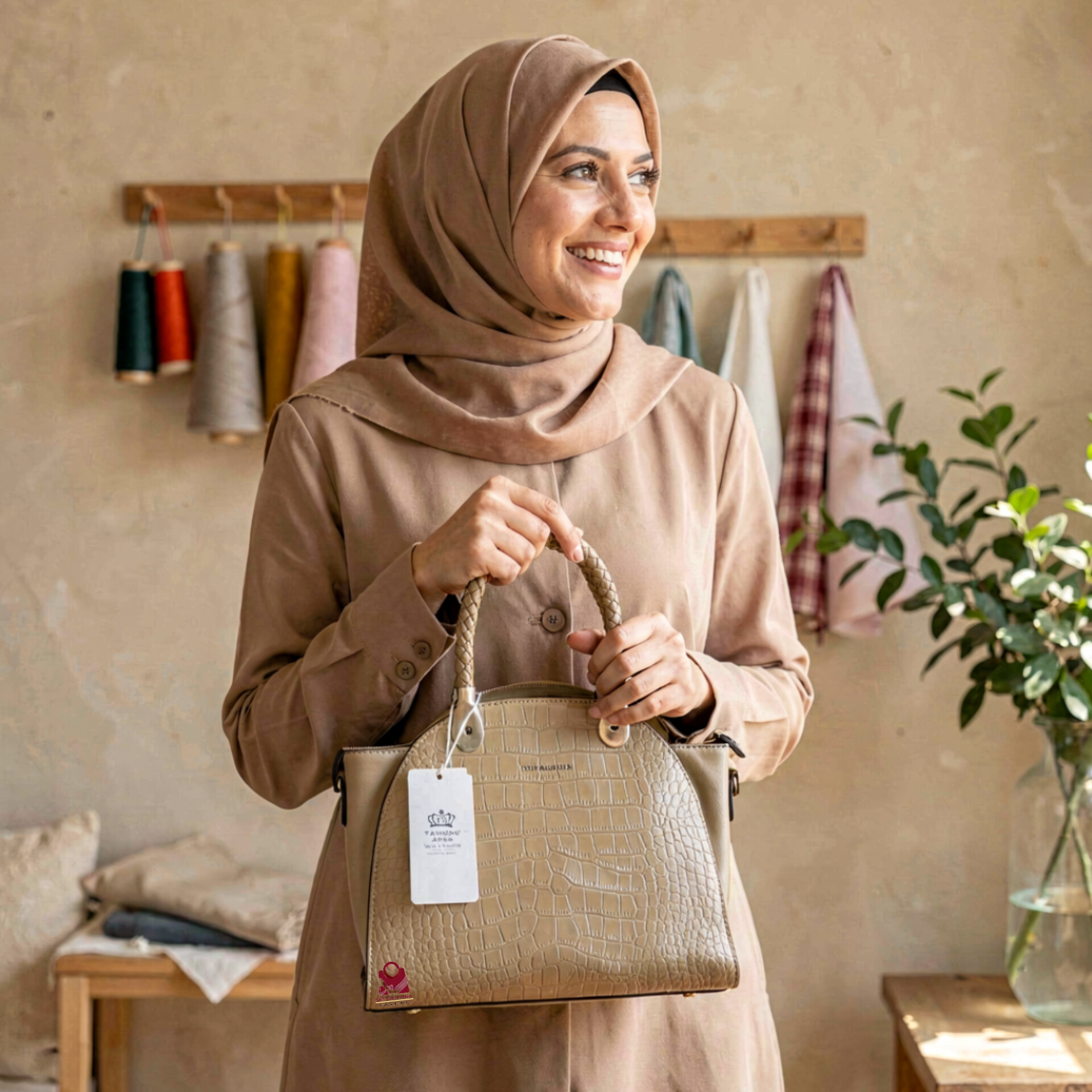 کیف زنانه وارداتی بند طنابی مارک THYP & LEATHER خارجی کد ۲۷۵