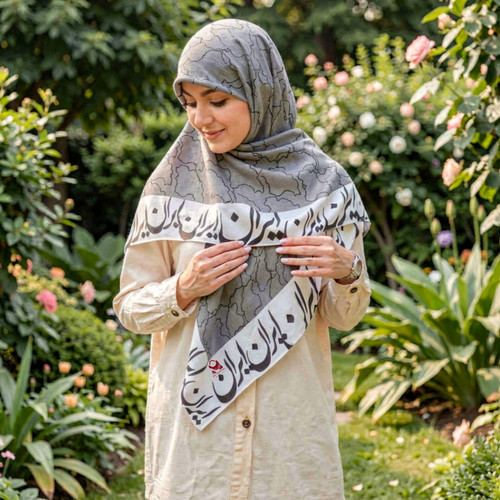 روسری نخی طرح ایران قواره ۱۲۰ کد ۱۰۲۸