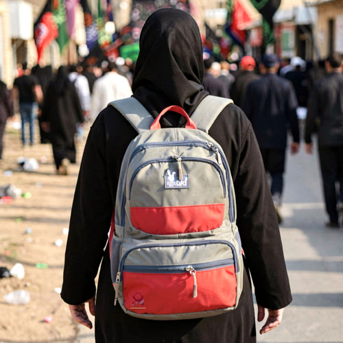 کوله پشتی پارچه ای راحت مدل ok مناسب تحصیل، اربعین و سفر کد k ۳۲