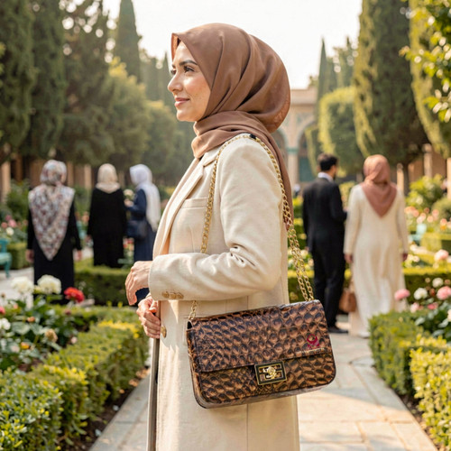 کیف زنانه قالبدار ورنی بند زنجیری کد ۱۵۸