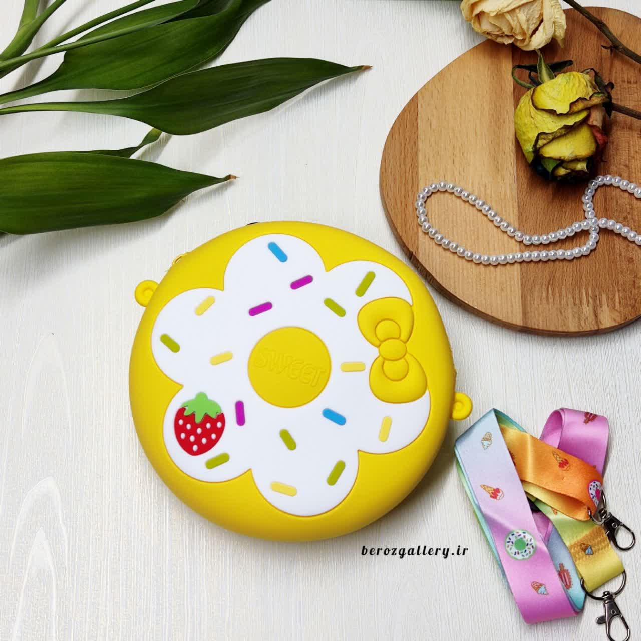 کیف سیلیکونی وارداتی دخترانه طرح دونات خارجی کد ۲۸۷