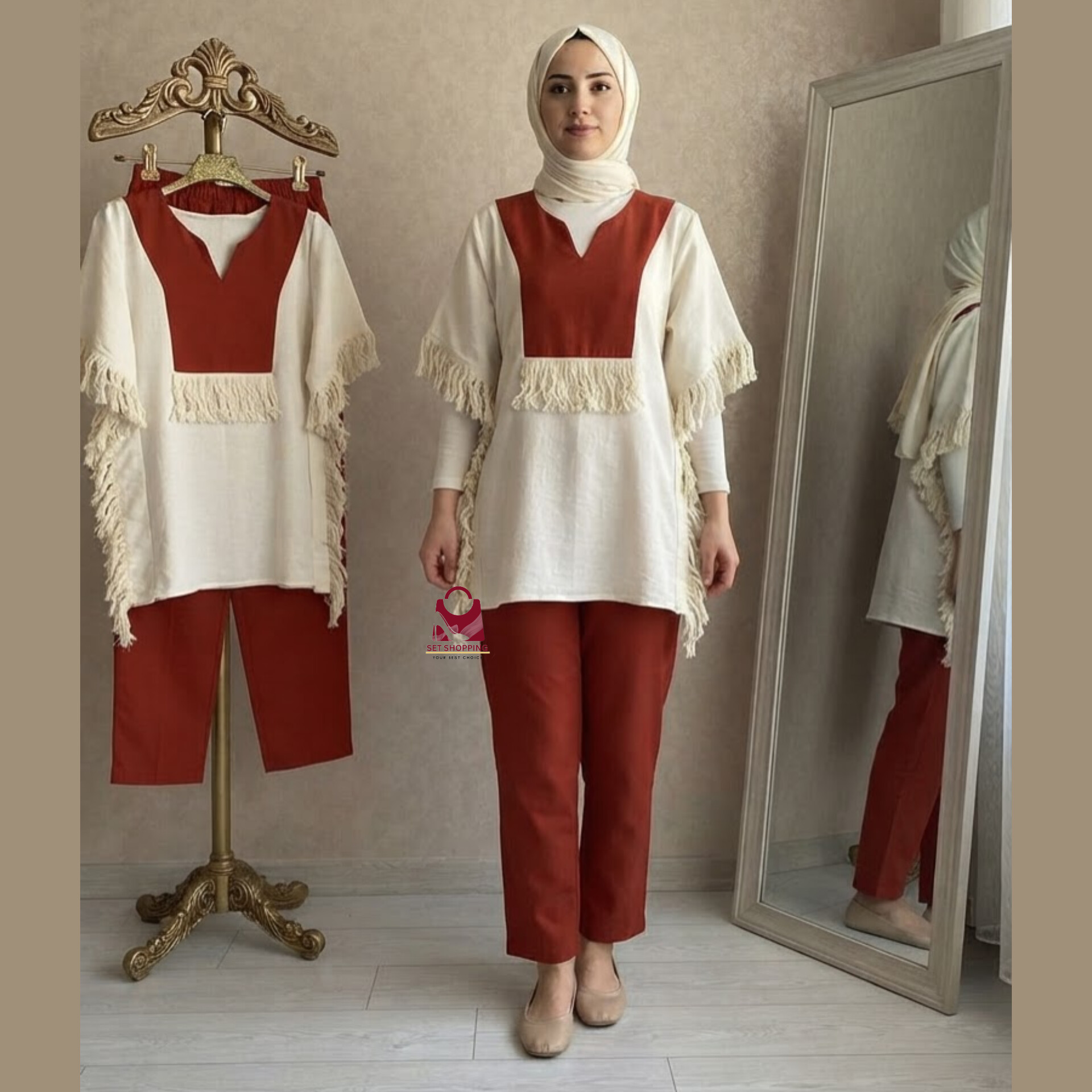ست شومیز پانچ و شلوار جیلان سِت شاپ