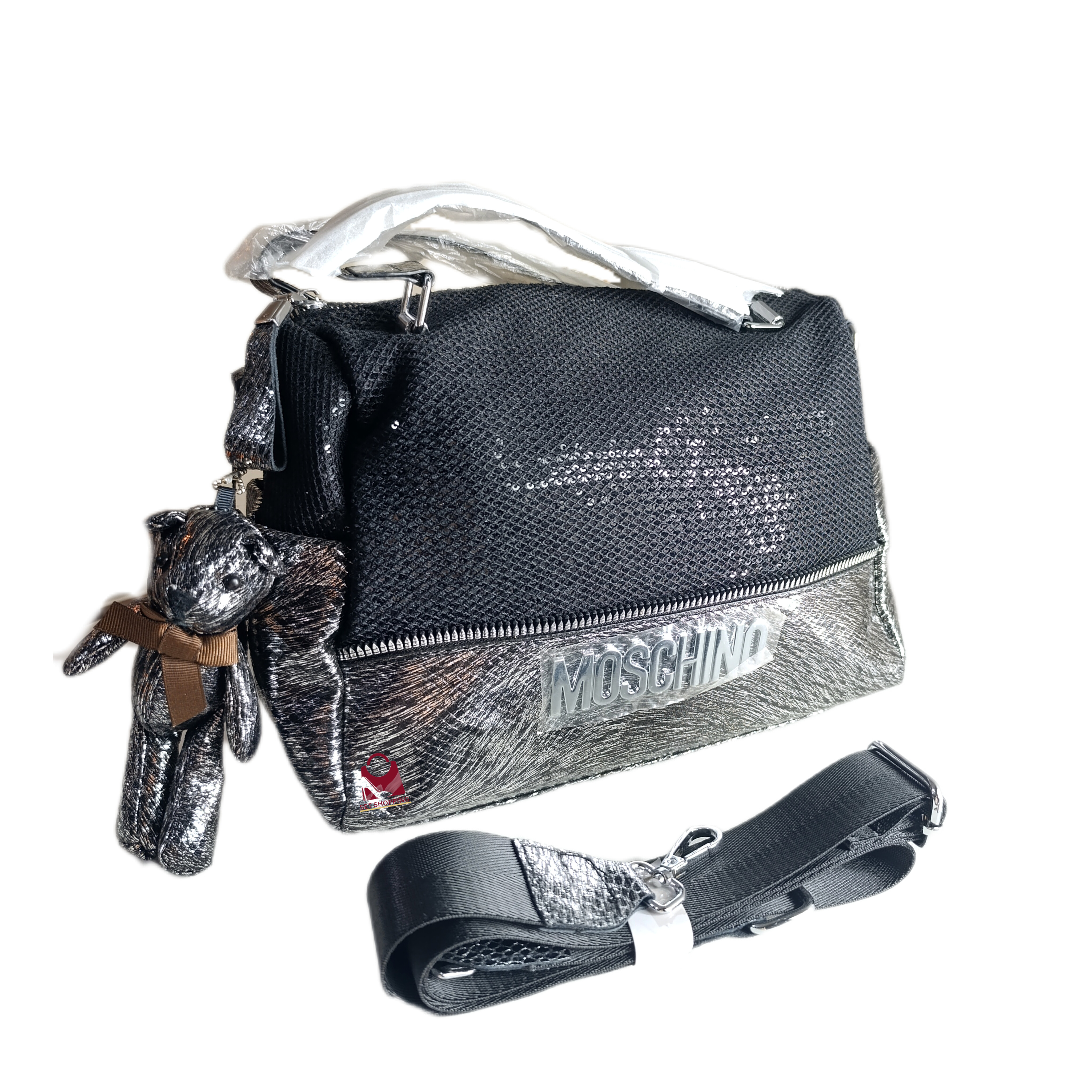 کیف زنانه وارداتی موسچینو MOSCHINO کیف پولکی خارجی کد ۲96