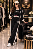 ست زنانه ۳ تیکه CHANEL چنل سویشرت و تاپ و شلوار کد p ۱۹
