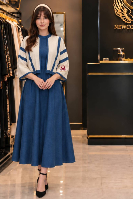 ست زنانه دخترانه کت و سارافون سوژین کد p 21