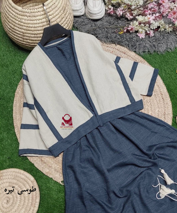 ست زنانه دخترانه کت و سارافون سوژین کد p 21