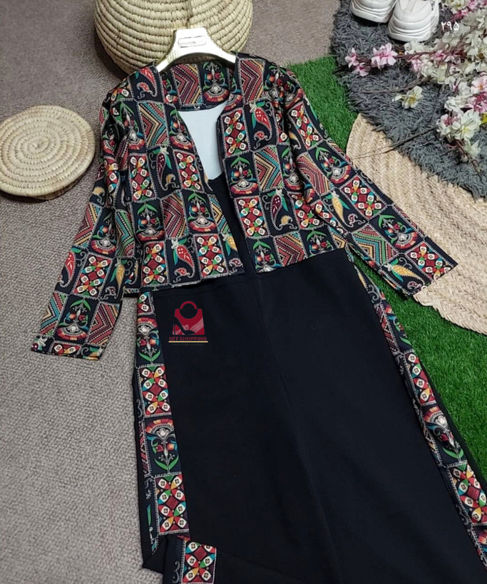 ست کت و آورال سولنی کالکشن یلدایی و مهمانی کد p 45